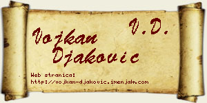 Vojkan Đaković vizit kartica